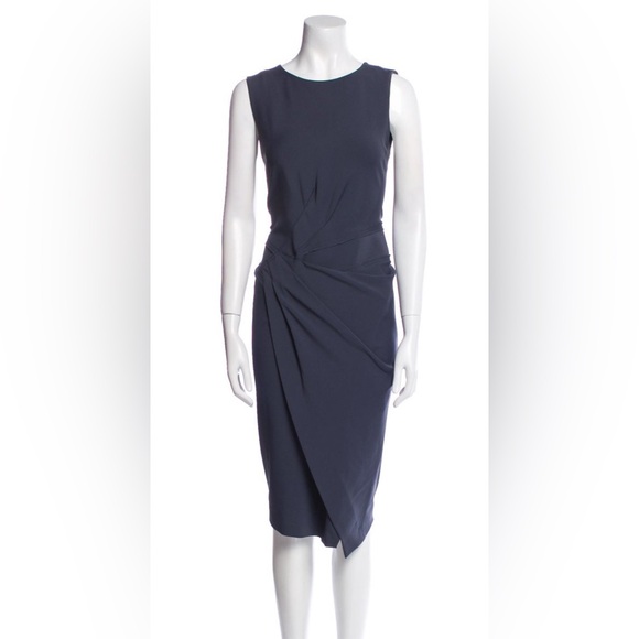 Donna Karan black label Midnight Blue Midi Dress